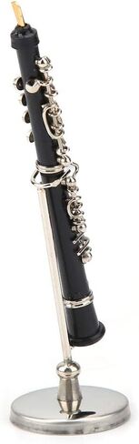 Miniature Oboe Instrument Model, 8.5cm Mini Metal Oboe Model Ornaments with Gift Case, for Musical Gifts Home Decor Dollhouse Accessory in Saudi Arabia