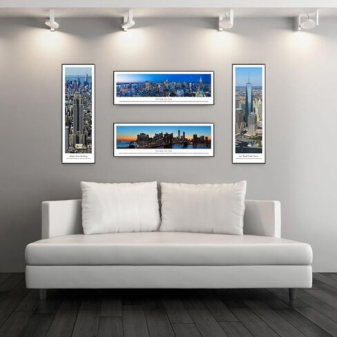 Blakeway Worldwide Panoramas World Trade Center-The Two Towers-Blakeway Panoramas Icon Posters, Select Frame with Single Mat in Saudi Arabia
