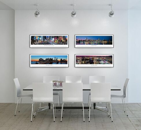 Blakeway Worldwide Panoramas World Trade Center-The Two Towers-Blakeway Panoramas Icon Posters, Select Frame with Single Mat in Saudi Arabia