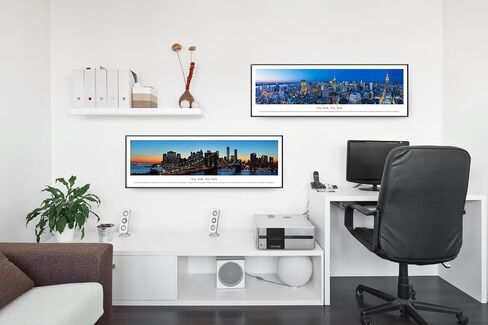 Blakeway Worldwide Panoramas World Trade Center-The Two Towers-Blakeway Panoramas Icon Posters, Select Frame with Single Mat in Saudi Arabia