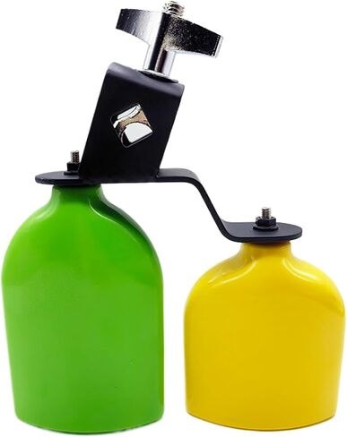 Bicolor Cowbell for Drum Set Cow Bells Music Block High and Low Tones Double Mounted Bells Percussions Instrume in Saudi Arabia