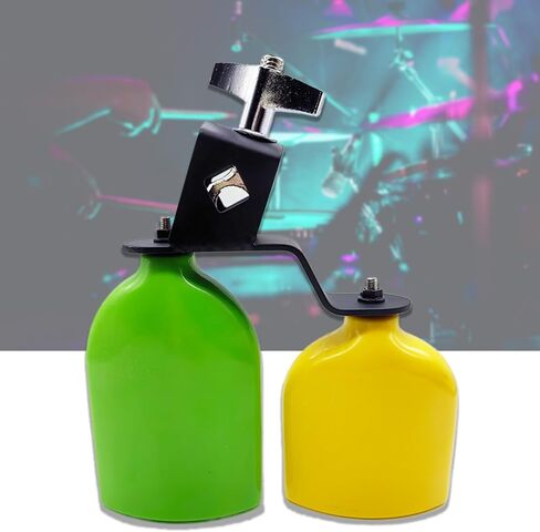 Bicolor Cowbell for Drum Set Cow Bells Music Block High and Low Tones Double Mounted Bells Percussions Instrume in Saudi Arabia