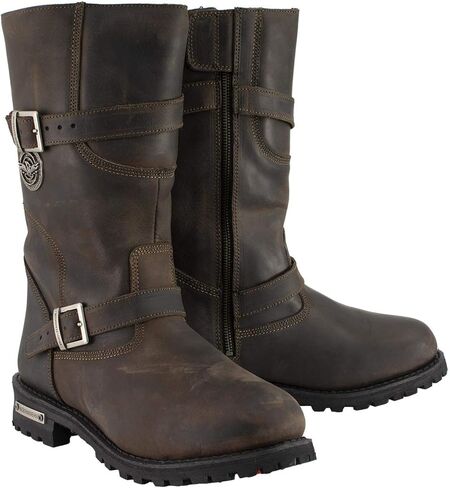 Milwaukee Leather Men's Premium Leather Classic Engineer Motorcycle Riding Boots Collection - 8.5W in Saudi Arabia