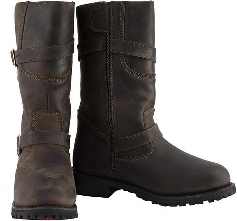 Milwaukee Leather Men's Premium Leather Classic Engineer Motorcycle Riding Boots Collection - 8.5W in Saudi Arabia