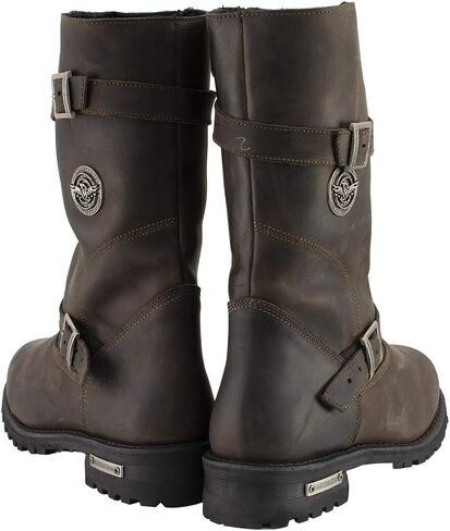 Milwaukee Leather Men's Premium Leather Classic Engineer Motorcycle Riding Boots Collection - 8.5W in Saudi Arabia