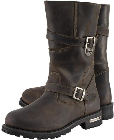 Milwaukee Leather Men's Premium Leather Classic Engineer Motorcycle Riding Boots Collection - 8.5W in Saudi Arabia