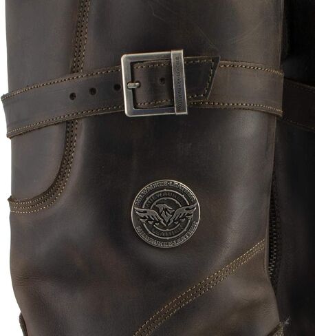 Milwaukee Leather Men's Premium Leather Classic Engineer Motorcycle Riding Boots Collection - 8.5W in Saudi Arabia