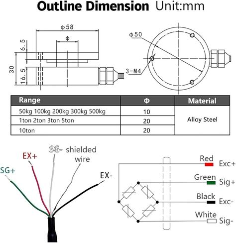 Flat Diaphragm Tension Compression Sensor 50kg-10T Miniature Round Pan Force Load Cell Transducer(3ton) in Saudi Arabia