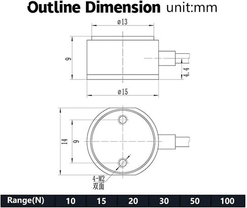 Miniature Sensor 20/50/100N - Tension Compression Button Column Load Cell(15N) in Saudi Arabia