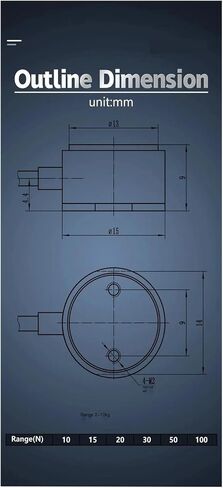 Miniature Sensor 20/50/100N - Tension Compression Button Column Load Cell(15N) in Saudi Arabia