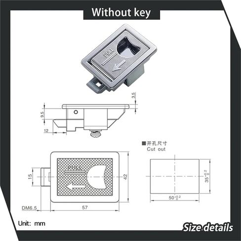زنك سبيكة الهيكل الكهربائي أبواب خزانة الأبواب قفل 1pcs (بدون مفتاح) in Kuwait