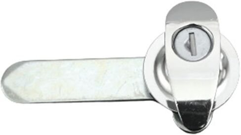 A19 Silver Color Alloy Alloy Industrial Cannerical Cabinlet Lock مع ثقب المفتاح ومفتاح 1PCs in Kuwait