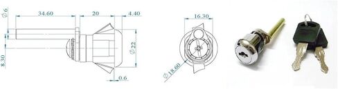 Furniture Lock with Key Central Locking Bar Drawer Cabinet Locks 1Pcs in Saudi Arabia