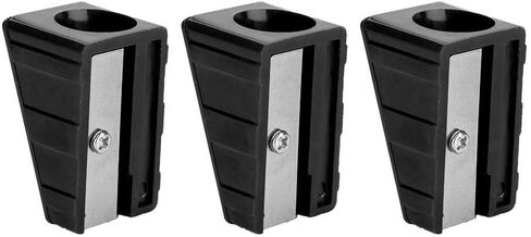 Alomejor 3pcs Cue Tip Trimmer Mini Metal Billiard Cue Tip Trimmer Shaper Tapper(Black) in Saudi Arabia
