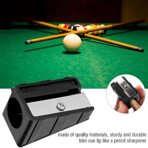 Alomejor 3pcs Cue Tip Trimmer Mini Metal Billiard Cue Tip Trimmer Shaper Tapper(Black) in Saudi Arabia