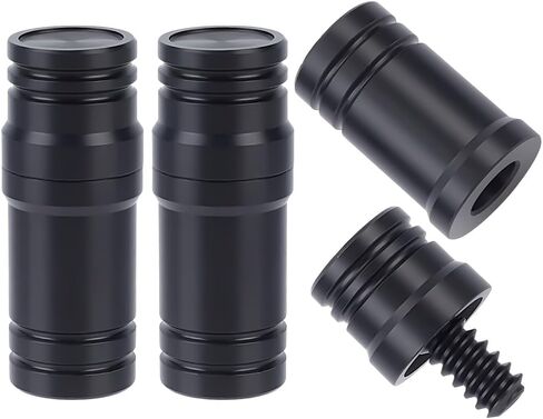 INFUNLY 3 Pair 3/8*10 Pin Stick Joint Protector 2.2"×0.8" Pool Joint Thread Cap Black Pool Cue Joint Protectors Plastic for Players Pool Billiard Cues Billiard Joint Protectors Protect Your Cue Stick in Saudi Arabia