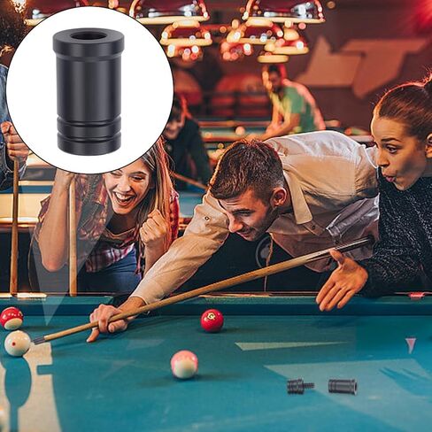 INFUNLY 3 Pair 3/8*10 Pin Stick Joint Protector 2.2"×0.8" Pool Joint Thread Cap Black Pool Cue Joint Protectors Plastic for Players Pool Billiard Cues Billiard Joint Protectors Protect Your Cue Stick in Saudi Arabia