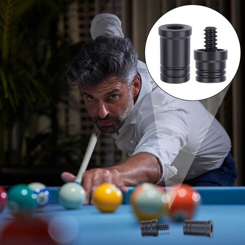 INFUNLY 3 Pair 3/8*10 Pin Stick Joint Protector 2.2"×0.8" Pool Joint Thread Cap Black Pool Cue Joint Protectors Plastic for Players Pool Billiard Cues Billiard Joint Protectors Protect Your Cue Stick in Saudi Arabia