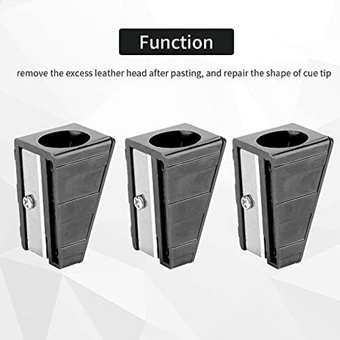 VGEBY 3PCS Billiards Pool Cue Tip Shaper Tool ، Tip Cue Tip Tipmer Shaper Tapper Repair Associal (Black) in Saudi Arabia
