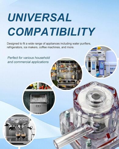 SMWF-0420A قاعة التدفق مستشعر التدفق المصغر متوافق مع تنقية الماء ، الثلاجة ، صانع الجليد ، آلة القهوة ، آلة أيون سلبية استبدال SMWF0420A مستشعر تدفق المياه الدقيقة in Kuwait