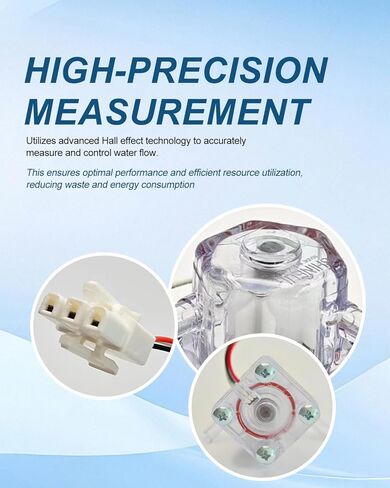 SMWF-0420A قاعة التدفق مستشعر التدفق المصغر متوافق مع تنقية الماء ، الثلاجة ، صانع الجليد ، آلة القهوة ، آلة أيون سلبية استبدال SMWF0420A مستشعر تدفق المياه الدقيقة in Kuwait