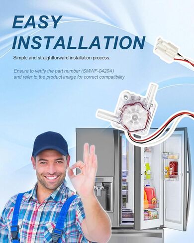 SMWF-0420A قاعة التدفق مستشعر التدفق المصغر متوافق مع تنقية الماء ، الثلاجة ، صانع الجليد ، آلة القهوة ، آلة أيون سلبية استبدال SMWF0420A مستشعر تدفق المياه الدقيقة in Kuwait