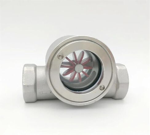 3/8" 1/2" 3/4" 1" -2" BSP Female Window Sight Glass Flow Indicator with Impeller 304 Stainless Steel Water Oil(3/4") in Saudi Arabia