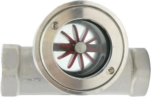 3/8" 1/2" 3/4" 1" -2" BSP Female Window Sight Glass Flow Indicator with Impeller 304 Stainless Steel Water Oil(3/4") in Saudi Arabia