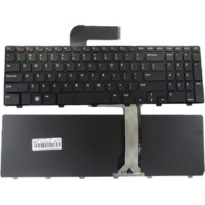 N5110 Keyboard Compatible with DELL Inspiron, Replacement Laptop Keyboard with Frame Compatible with DELL Inspiron 15R N5110 M501Z M511R Ins15RD-2528 2728 2428