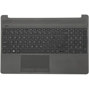 حافظة علوية بديلة للوحة اللمس مع مجموعة لوحة مفاتيح غير بإضاءة خلفية للكمبيوتر المحمول HP 250 255 256 G8 G9 15-DW M31099-001 AP2H8000E60 رمادي in Kuwait