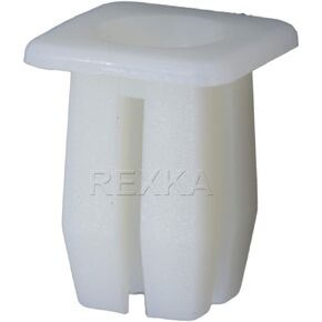 Rexka 100 pcs Nylon Nut Fits 1/4 Hole #8 or #10 Screw Size for Ford 379830-S Family