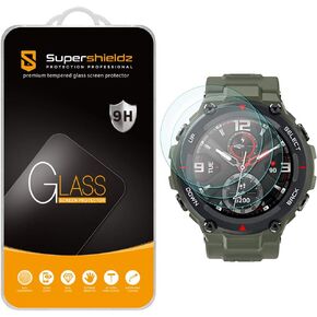 Supershieldz (3 Pack) Designed for Amazfit T-Rex and Amazfit T-Rex Pro Tempered Glass Screen Protector, Anti Scratch, Bubble Free
