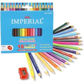 Imperial Colored Pencils Mini with Sharpener Nature Friendly 18 Count