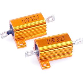 LM YN 10 Watt 3 Ohm 5% Wirewound Resistor Electronic Aluminium Shell Resistor Gold (Pack of 2)
