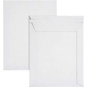 Juvale 500-Pack Rigid Mailers That Stay Flat 6x8 with Self Adhesive Seal, Bulk White Cardboard Envelopes Sleeves for Shipping Photo, Documents, Art Prints, Business, Office Supplies