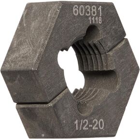 Steelman 1/2-20 SAE Split Die Thread Chaser, Indexing Pins, Steel, Repairs Threads on Wheel Studs and Bolts
