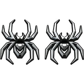 2pcs Custom New Spider Emblems 3D Fender Rear Door Badges Sticker Replacement for F-150 Silverado Sierra RAM Black Widow Edition (Black)