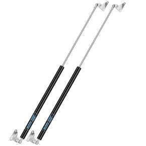ARANA 30 inch 100 lb Gas Struts Shock Prop, 30" 445N/100LB Gas Spring Lift-Support with L-Type Mounting Brackets for Heavy Duty Lid Muphy Bed RV Bed Trap Door Floor Hatch Kicthen Door, 2Pcs
