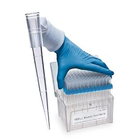 Micropipette Pipette Tips, Low-Retention and Clean-Release Hydrophobic Transfer Pipette Tips, Universal Fit Nonpyrogenic 1000 ul Plastic Pipette Tips, 480-Count, 1 Pack of 5 Racks