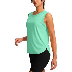 YYV Women's Workout Tank Tops Lightweight Sleeveless Workout Tops Loose Fit Yoga Athletic Running Shirts