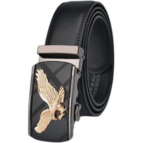 Numney Luxury Men's Belts Eagle Leather Used for Mens Dress Casual Adjustable Belt