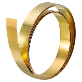 uxcell Brass Sheet Roll, 0.3x10x1000mm Brass Foil Roll Brass Strip Gold for Crafts, Electrical Repairs, Grounding