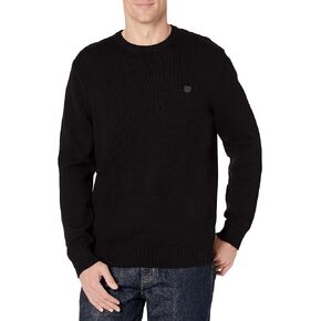 Chaps Men's Classic Fit Cotton Crewneck Sweater, Black (20), Small