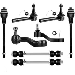 SCITOO 8pcs Front Suspension Kit Inner Outer Tie Rod Ends Sway Bar Links Steering Pitman Arm Idler Arms Fit 1999-2006 for Chevy Silverado 1500 Tahoe Avalanche Suburban Sierra 1500 Yukon