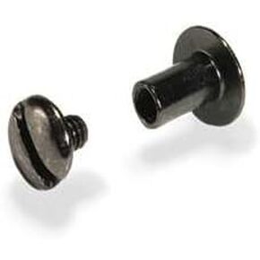 Tandy Leather 1/4-Inch Chicago Screw, Gun Metal Matte, 1290-64 - 10 Pack