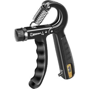 Hand Grip Strengthener, Adjustable Resistance 11-132 Lbs, Forearm Exerciser, Grip Strength Trainer for Muscle Building and Injury Recovery for Athletes