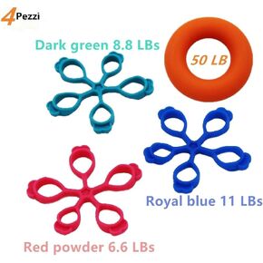 4PCS Finger Stretcher Hand Resistance Bands Hand Extensor Exerciser Finger Grip Strengthener Strength Trainer Gripper set, Finger Resistance Bands Finger Grip Exerciser Strengtheners Trainer