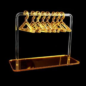 Earring Holder Stand Acrylic Earring Display Stand Mini Earring Hanger Rack with Coat Hangers Cute Jewelry Earring Hanging Organizer Ear Studs Display Rack for Girls Women (Clear)