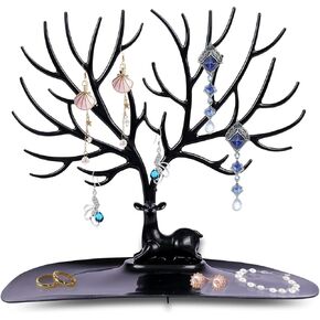 حامل مجوهرات على شكل قرون غزال أسود حامل مجوهرات على شكل برج غزال لشجرة الأقراط وعرض منظم المجوهرات in Kuwait