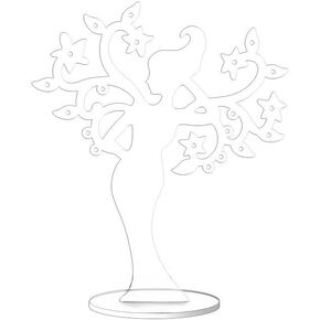 حامل عرض حامل القرط، حامل شجرة المجوهرات الأكريليك، حامل شجرة القرط صورة لتعليق الأقراط المثقوبة قلادة ترصيع الأذن، حامل عرض منظم المجوهرات، أسود in Kuwait